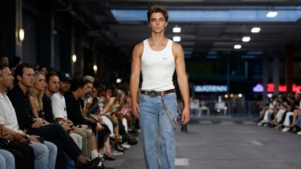 Sean Preston and Jayden James walking the Vetements Menswear runway at Paris Fashion Week