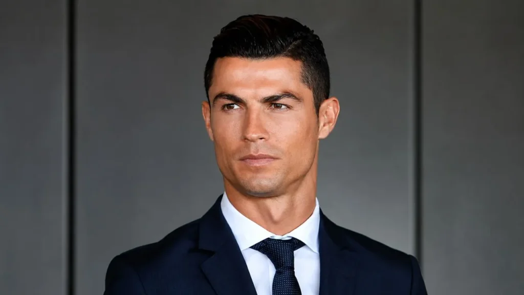 Cristiano Ronaldo speaking at a pre-match press conference in 2026
