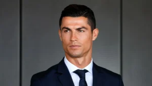 Cristiano Ronaldo speaking at a pre-match press conference in 2026