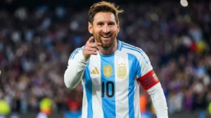 Lionel Messi celebrating during the 2026 FIFA World Cup