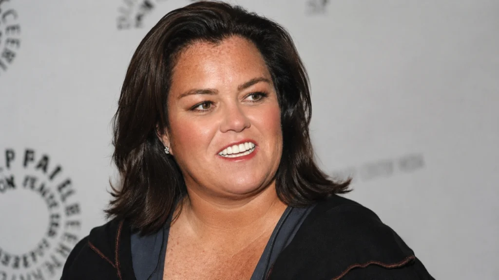 Rosie O'Donnell hosting her daytime television talk show in the 1990s