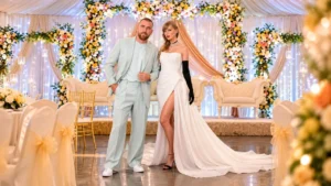 Taylor Swift and Travis Kelce at their Madison Square Garden wedding