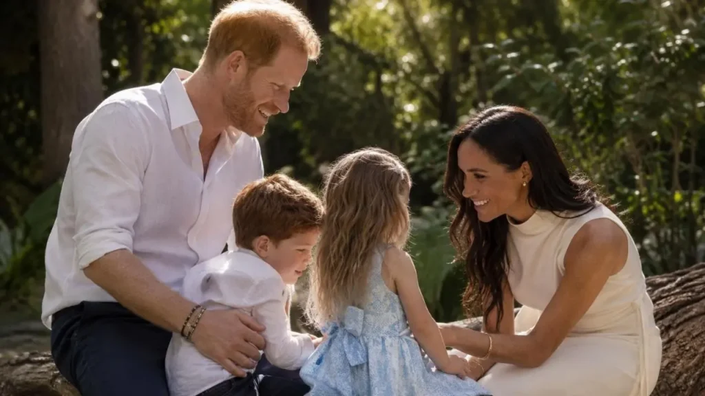 Prince Harry and Meghan Markle attending a formal British public event under official security.