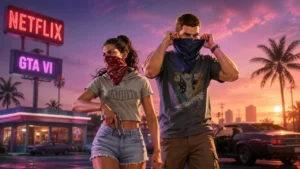 Official promotional image for the Rockstar Games and Netflix Grand Theft Auto VI Extended Look event