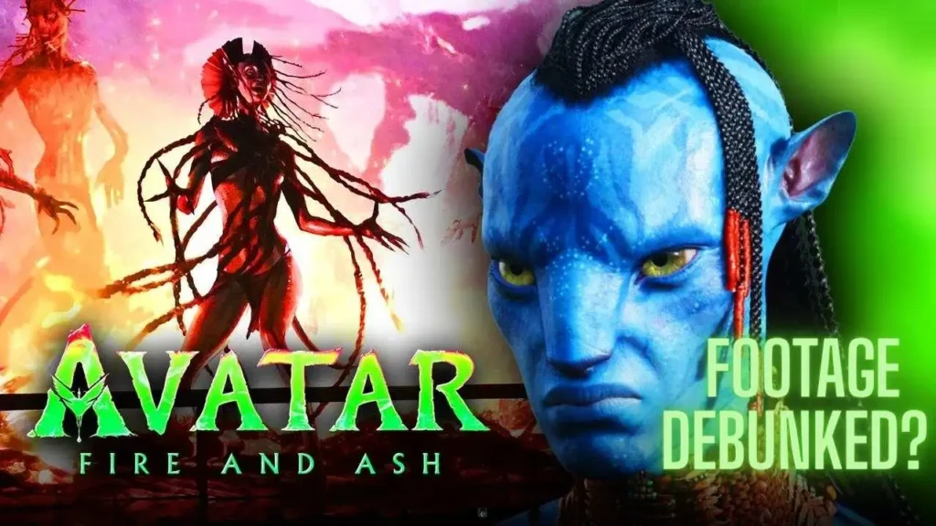 Official Disney Plus interface displaying Avatar Fire and Ash promotional graphics