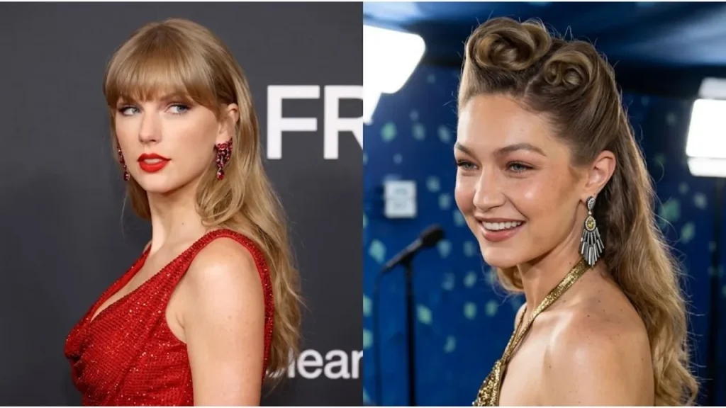 Gigi Hadid and Taylor Swift wearing cozy corduroy pants in New York City