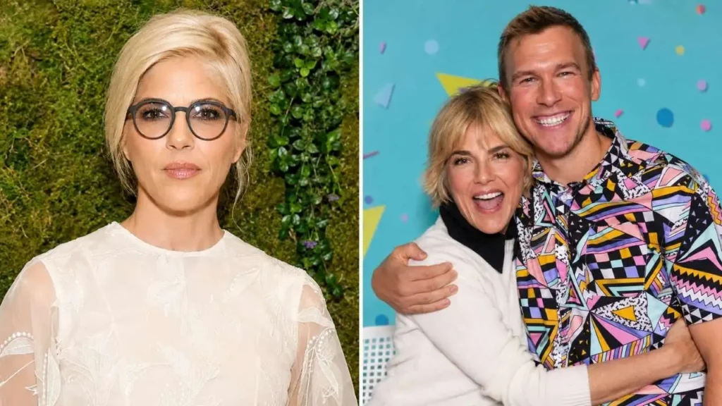 Selma Blair smiling at a fan photo session during 90s Con in Connecticut after her recent airport release